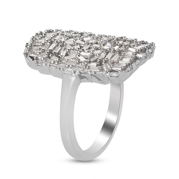 Diamant Cluster Ring 925 Silber Platin-&Uuml;berzug image number 6