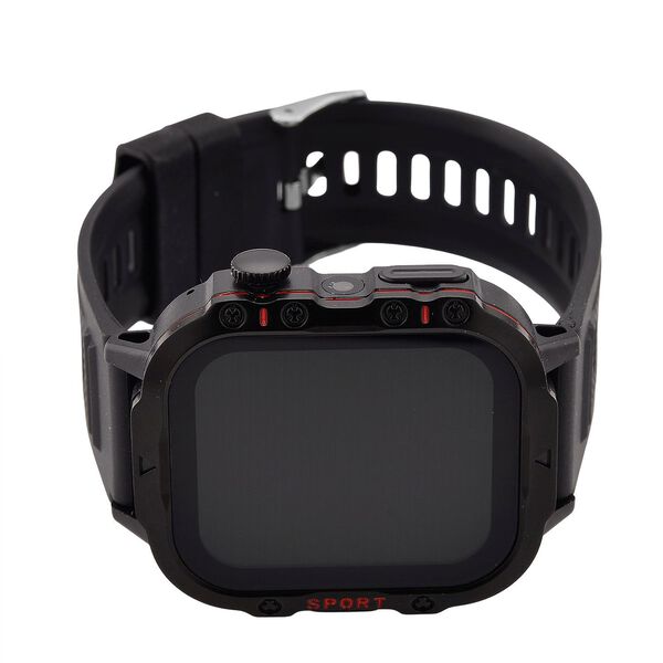 H19 Smartwatch, 2.01 Zoll HD-Display, Schwarzes Silikonarmband image number 4