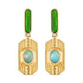 AA Natürliche, äthiopische Welo Opal-Ohrringe - 0,99 ct.