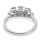 Tansanit und Diamant Trilogie Ring - 1,01 ct. image number 5