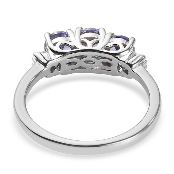 Tansanit und Diamant Trilogie Ring - 1,01 ct. image number 6
