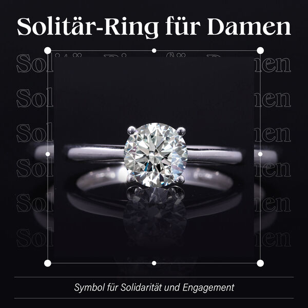 LUXURIANT VS-EF Labor Diamant Ring in 585 Wei&szlig;gold - 1,50 ct. image number 9