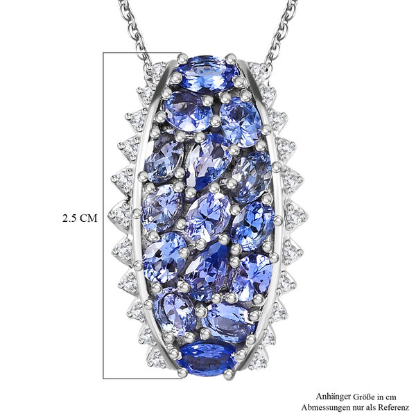 D'Joy Tansanit und Zirkon Anh&auml;nger mit 50cm Kette - 2,94 ct. image number 6