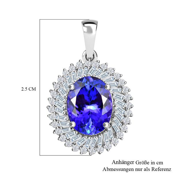 RHAPSODY AAAA Tansanit und VS Diamant Anhänger in 950 Platin - 4,56 ct. image number 5