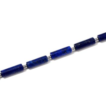 Lapislazuli Halskette ca. 50 cm + 5 cm Extender, 316L Edelstahl ca. 62.50 ct