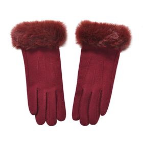 Kaschmirhandschuhe mit Touchscreen-Kompabilität, Rot