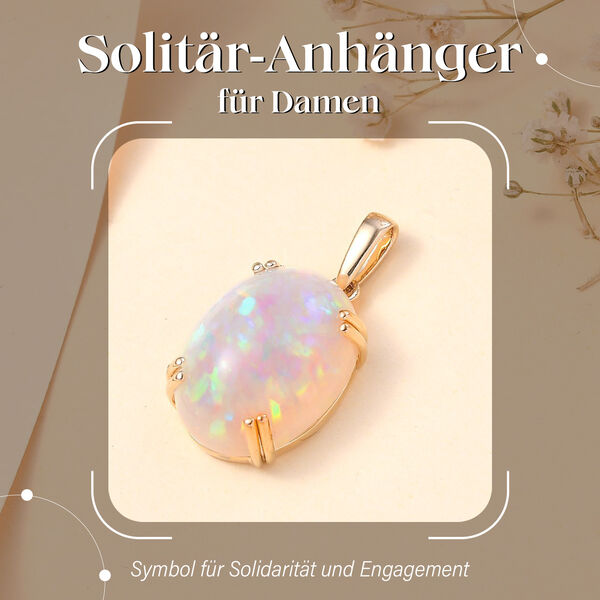 AAAA Natürlicher, äthiopischer Welo Opal-Anhänger in 585 Gold - 14,87 ct. image number 2