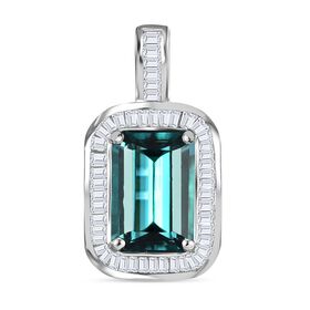RHAPSODY AAAA Pirineu Lagunen Turmalin und VS Diamant Anhänger in 950 Platin - 2,68 ct.