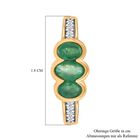 Kagem Sambischer Smaragd Ohrringe 925 Silber Gelbgold Vermeil ca. 1.22 ct image number 4