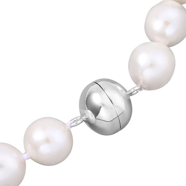 Weiße Edison Perle Halskette, 50 cm image number 4