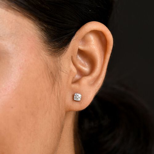 Lab Grown Diamant SI Ohrringe 925 Silber 750 Gelbgold Vermeil ca. 0,24 ct. image number 2