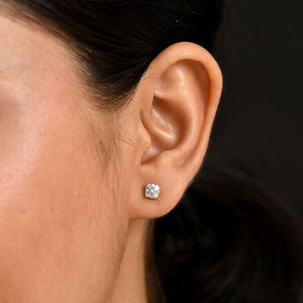 LUXURIANT DIAMOND - Lab Grown Diamant SI-GH Ohrringe, 925 Silber 750 Gelbgold Vermeil ca. 0.25 ct image number 3