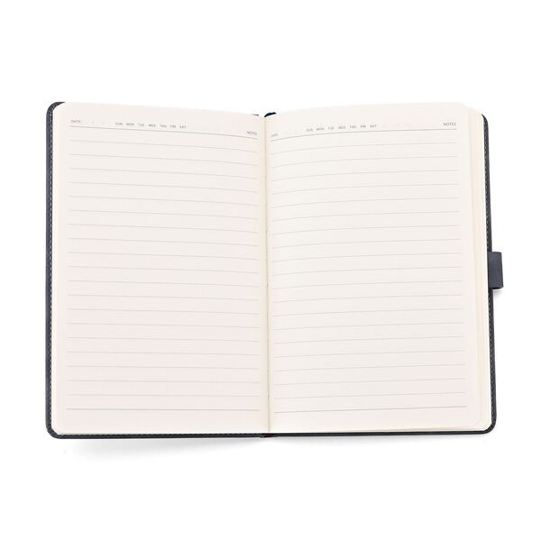 LIVMORE - 2er Set A5 Notizbuch mit Stift Umschlag mit Magnetverschluss Motiv Stadt Nationaler Landschaftsstil Nebelblau image number 6