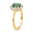 AAA Kagem sambischer Smaragd und Diamant Halo-Ring - 1,43 ct. image number 4