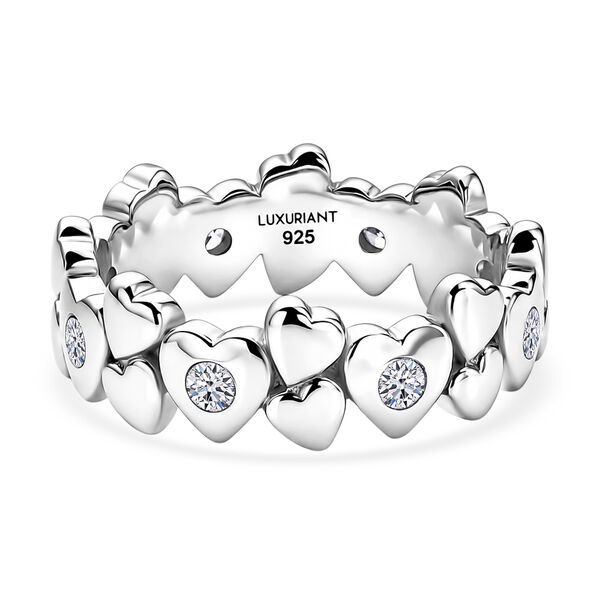 LUXURIANT DIAMOND - Lab Grown Diamant SI-GH Ring 925 Silber Rhodiniert (Gr&ouml;&szlig;e 20.00) ca. 0,25 ct