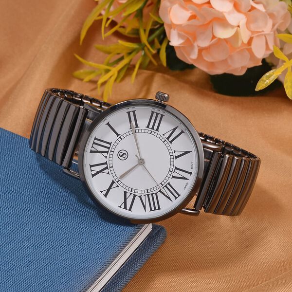 Reiner Edelstahl Std SchwarzUhren 17 cm ca. 50,00g image number 2