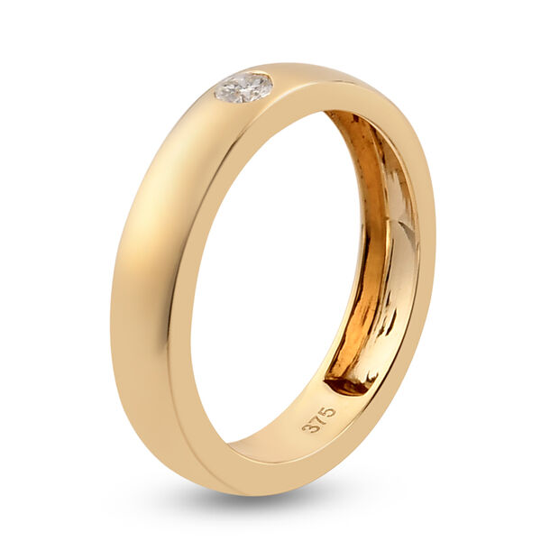 Diamant zertifiziert I2-I3 Band Ring 375 Gelbgold image number 5