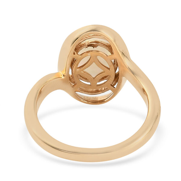 Nat&uuml;rlicher &Auml;thiopischer Opal Ring 925 Silber vergoldet  ca. 1,28 ct image number 6