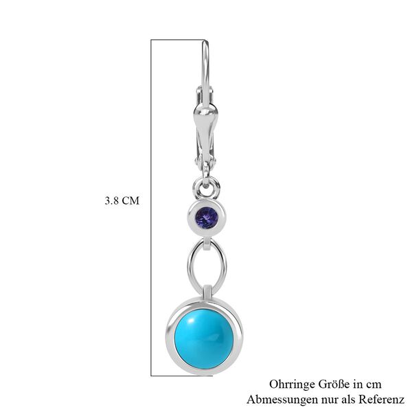D'Joy AA Sleeping Beauty T&uuml;rkis, Tansanit Ohrringe 925 Silber rhodiniert ca. 2.63 ct image number 6