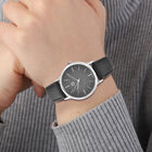 Strada - Schlichte Uhr mit Sternenstaub Effekt, Modernes PU-Leder Armband, wasserdicht, japanisches Uhrwerk, Schwarz image number 2