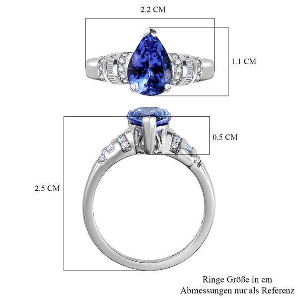RHAPSODY AAAA Tansanit und VS EF Diamant Ring in 950 Platin - 1,79 ct. image number 4