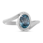 Kambodschanischer blauer Zirkon Bypass Ring 925 Silber platiniert  ca. 2,50 ct image number 0