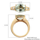 Prasiolite und Zirkon Ring 925 Silber vergoldet  ca. 3,62 ct image number 6