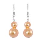 Goldene Muschelkernperle Ohrringe, Reiner Edelstahl