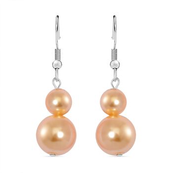 Goldene Muschelkernperlen Ohrringe