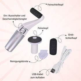 Elektrische Hornhautfeile, weiß