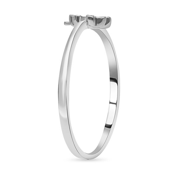 Handgearbeiteter Kleeblatt-Ring in platiniertem Silber image number 4