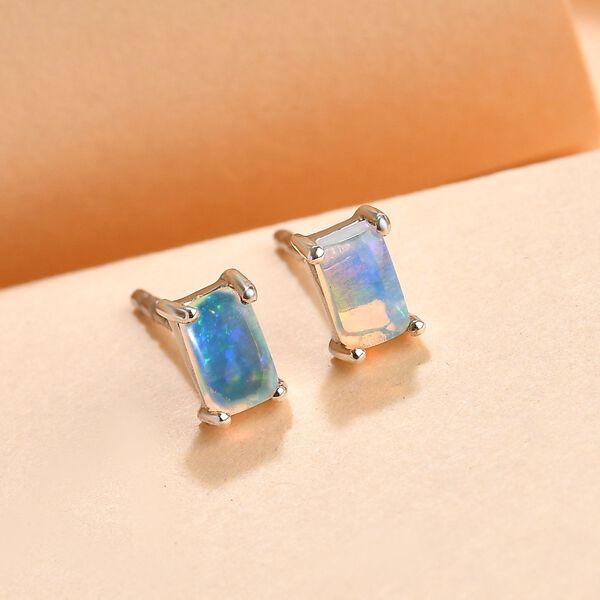 Natürliche, äthiopische Opal-Ohrstecker - 0,47 ct. image number 2