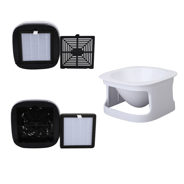 Multifunktionaler Luftreiniger mit HEPA-Filter, Weiß image number 3