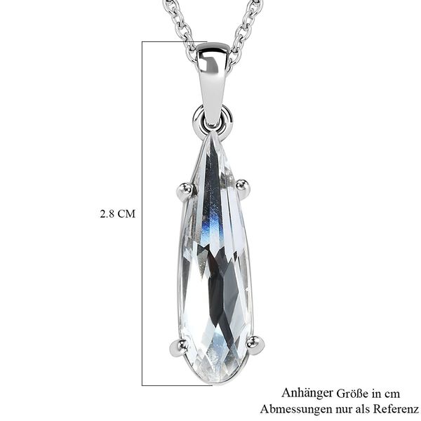 Weißer Kristall Schmuckset  Edelstahl image number 7