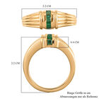 Sambischer Smaragd-Ring, 925 Silber vergoldet (Größe 18.00) ca. 0,20 ct image number 6