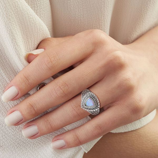 Royal Bali Kollektion- Nat&uuml;rlicher, &auml;thiopischer Welo Opal Ring - 1 ct. image number 2