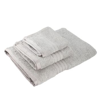 3er-Set 100% &auml;gyptische Baumwolle-Frotteehandt&uuml;cher, Gr&ouml;&szlig;e 70x140 cm, 40x70 cm und 30x30 cm, Grau