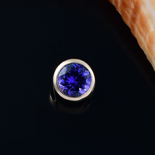 AAAA Tansanit Anh&auml;nger in 585 Gold - 0,90 ct. image number 2