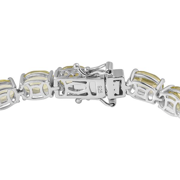 AAA Ouro Verde-Quarz Armband ca. 19 cm 925 Silber rhodiniert ca. 26,29 ct. image number 4