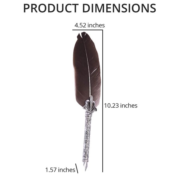 Antikes Federstift-Geschenkset in Braun image number 5