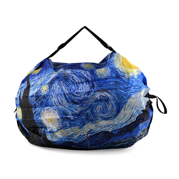 Faltbare Einkaufstasche mit Rei&szlig;verschlussfach 50 x 70 cm Blau Himmelmotiv