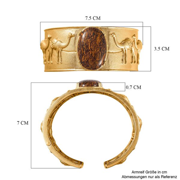 Skript Stein Armreif mit Kamelmotiven, 19 cm - 32,63 ct. image number 6