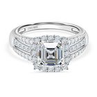 D’joy Moissanit Ring 925 Silber rhodiniert (Größe 17.00) ca. 2,51 ct