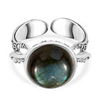 Sajen Silber - AAA Labradorit Ring 925 Silber rhodiniert (Größe 17.00) ca. 5.47 ct