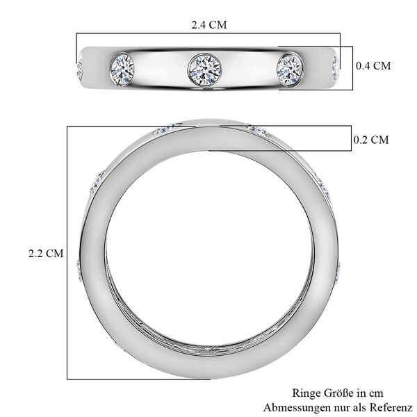 LUXURIANT VS-EF Labor Diamant Ring, 925 Silber rhodiniert - 0,50 ct. image number 6