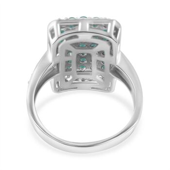 AA Kagem sambischer Smaragd und Zirkon-Ring - 2,19 ct.