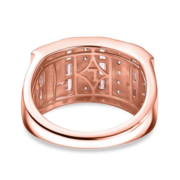 LUXURIANT SGL zertifizierter SI-GH Labor Diamant Ring, 925 Silber rhodiniert und 750 Ros&eacute;gold Vermeil - 1 ct. image number 5