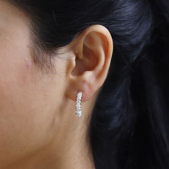 Wei&szlig;e kubische Zirkonia-Ohrringe - 0,45 ct.