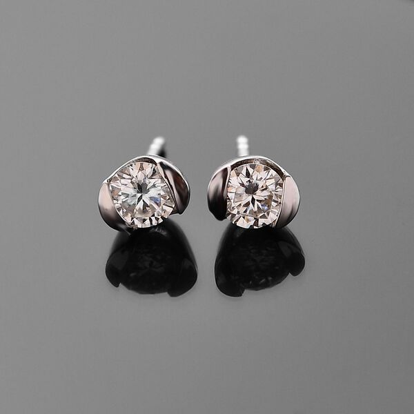 Moissanit Ohrringe, ca. 0,88 ct. image number 6