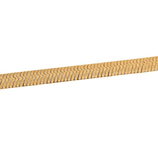 Italienisches Herringbone Armband, ca. 18-21 cm, 925 Silber vergoldet, ca. 4,35g image number 1